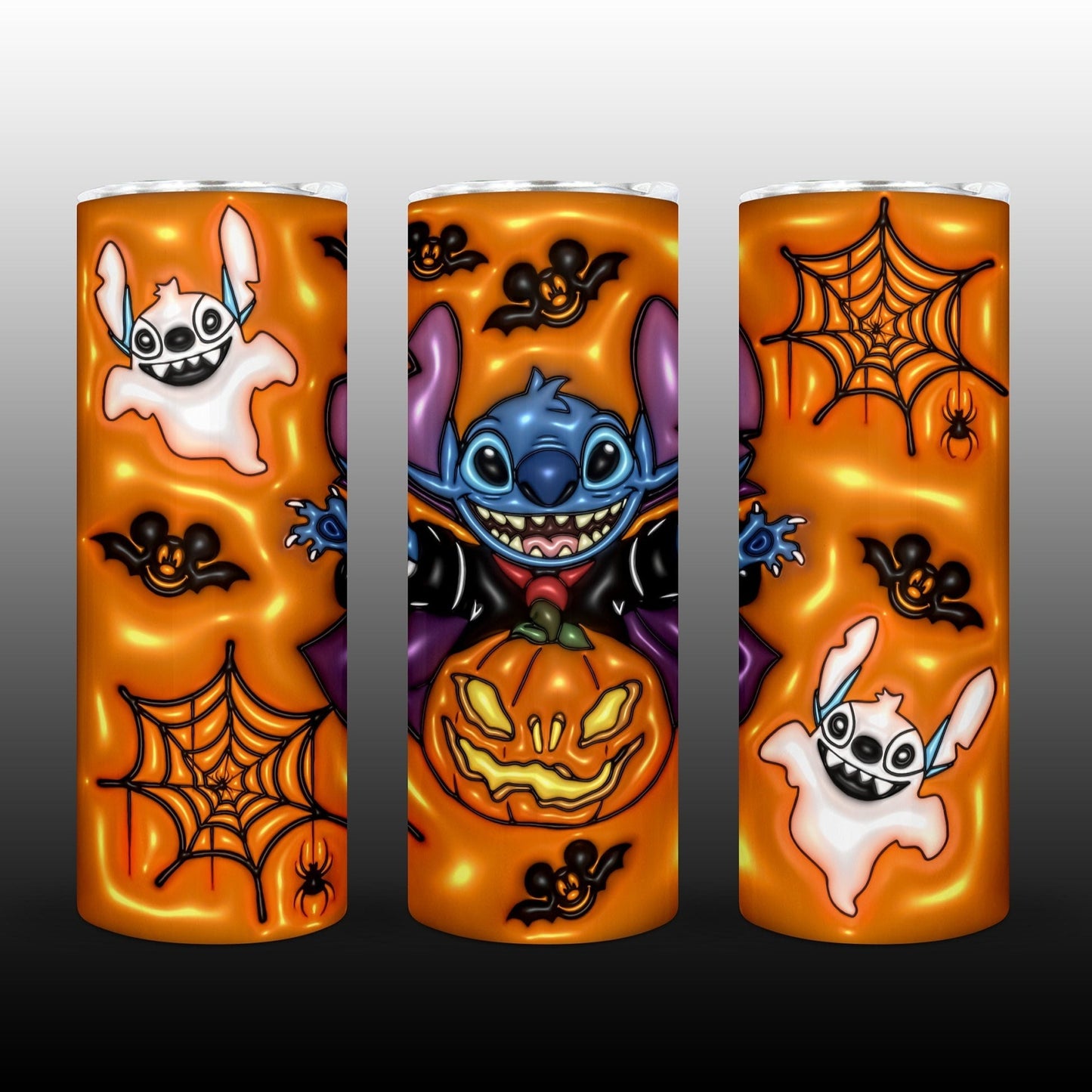 3D Inflate Halloween 20oz Sublimation 20oz Tumbler Image Puff Stitch