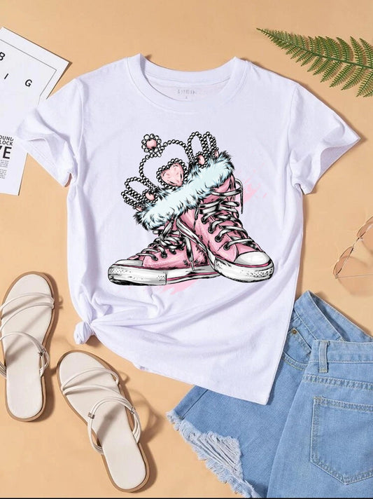 Queen Shoes T-shirt Image DTF/Sublimation