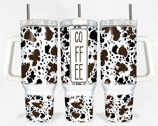 Coffee Cow Sublimation 40oz Tumbler Image