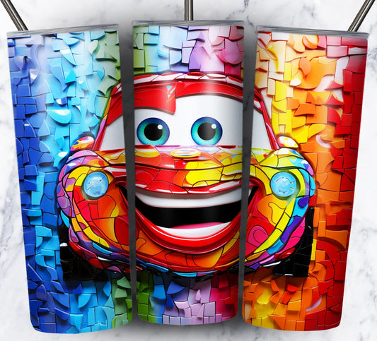 3d Cartoon Paint Sublimation 20oz Tumbler Image