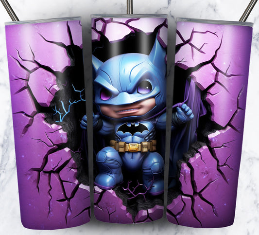 Kid Cartoon Superhero Sublimation 20oz Tumbler Image