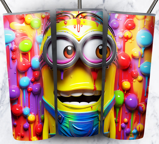 3d Cartoon Paint Sublimation 20oz Tumbler Image